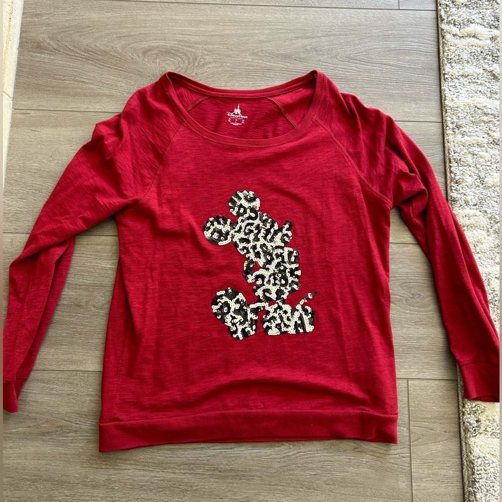 Disney Long Sleeve Sparkly Mickey Shirt